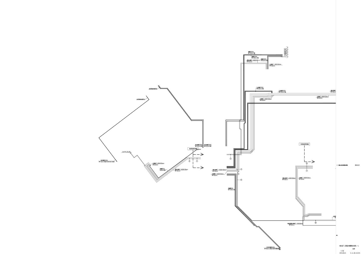 E-2-20-03.01A～02A B2层低压电缆桥架走向平面CAD图.dwg