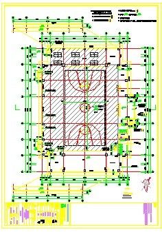 新中式中学体育馆施工图CAD2021-图一