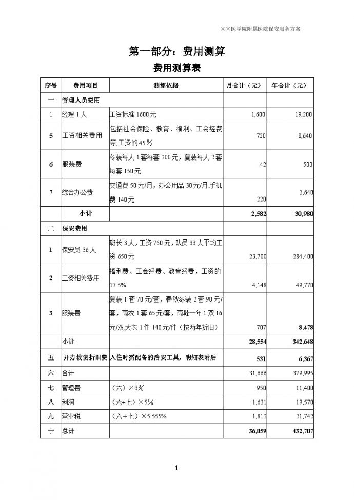 2××医附属医院保安服务投标书(57页).doc_图1