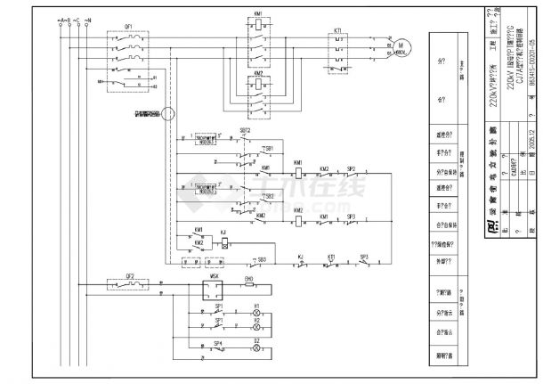 201-05 220kV I段母线PT隔离开关GCJ7A型电动机构控制回路-图一