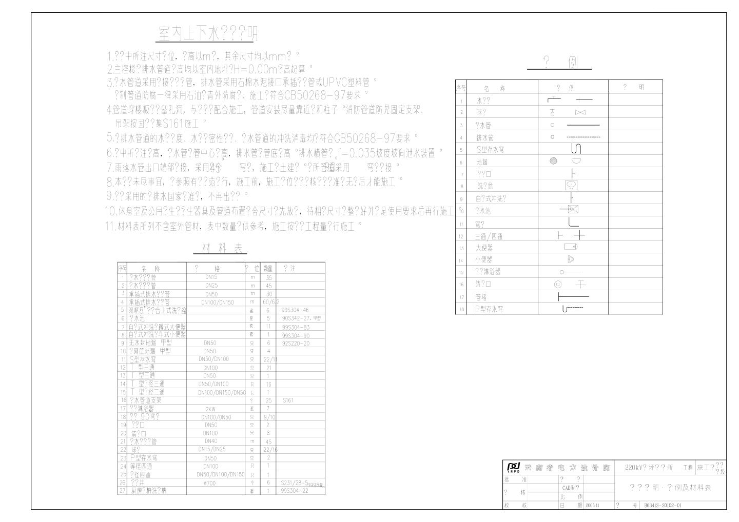 S102-01设计说明-图例-及材料表
