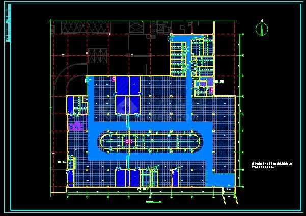 商业综合体内美食城建筑-建筑设计图纸-图一