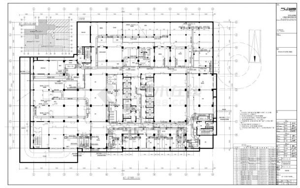 包头某医院新建楼B1层空调通风平面图-图一