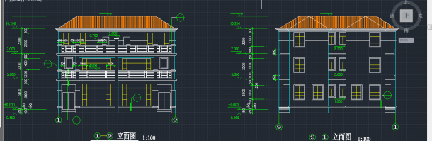 某地区新宇别墅F型建筑设计CAD施工图-图二