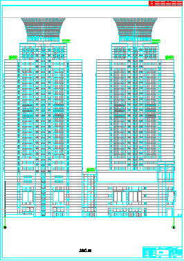 某二十八层商住楼工程建筑设计cad图-图二