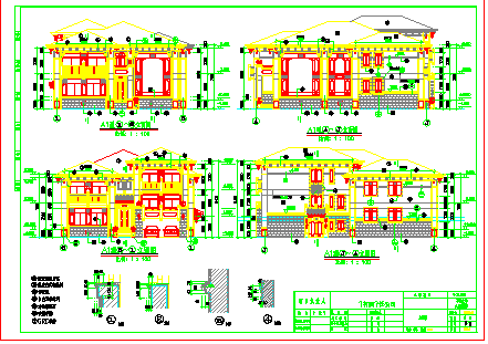 豪华小别墅建筑设计CAD施工图（含室内装修设计图）-图一