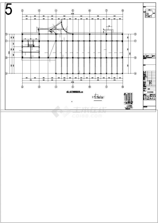 [山东]地上四层框架剪力墙结构综合教学楼结构施工图-图二