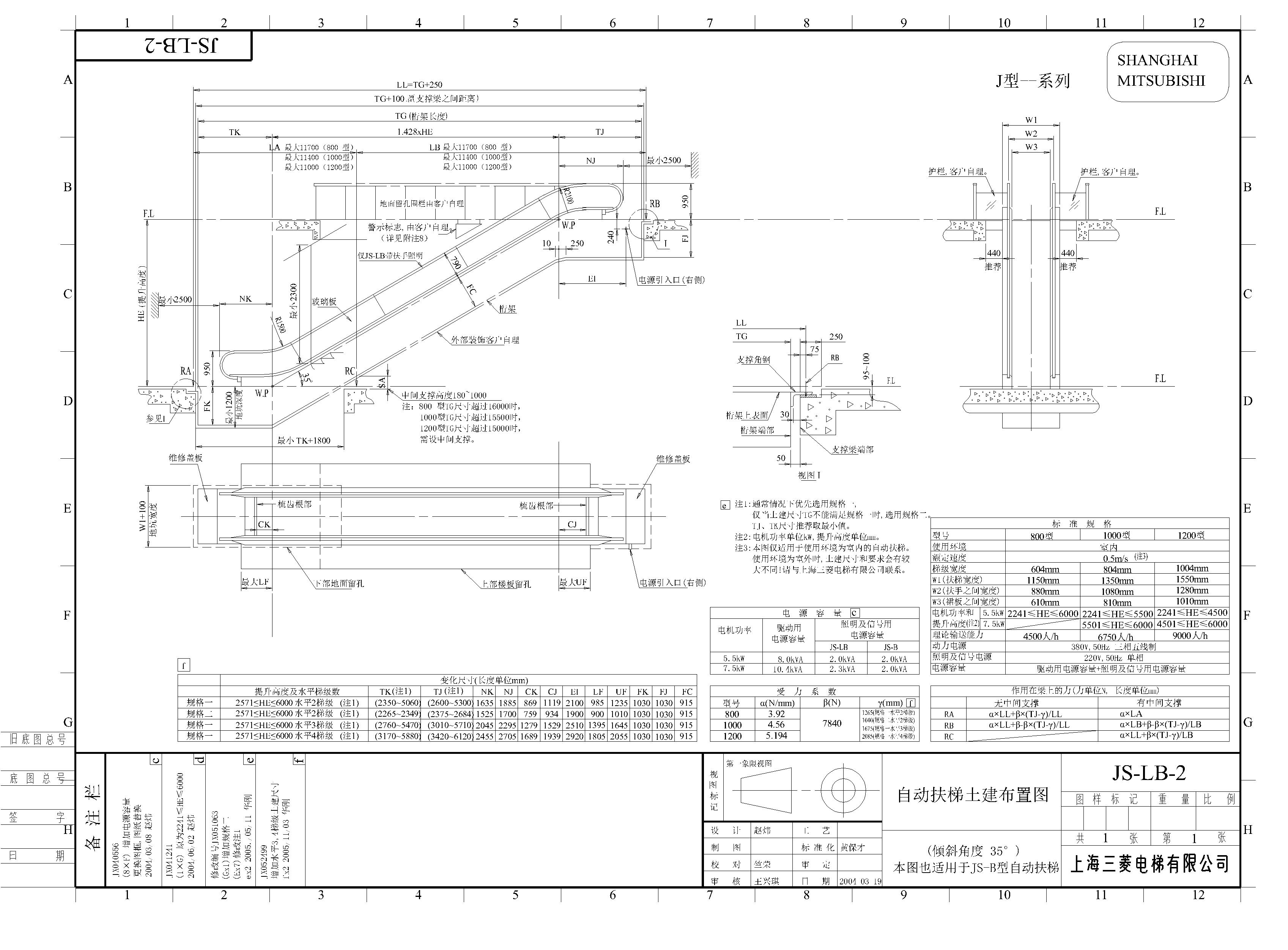 上海三菱扶梯CAD版图纸，希望对大家有用