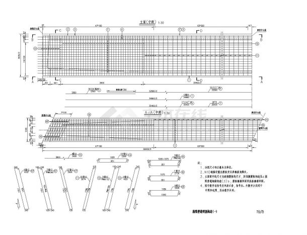 箱梁普通钢筋构造设计图-图一