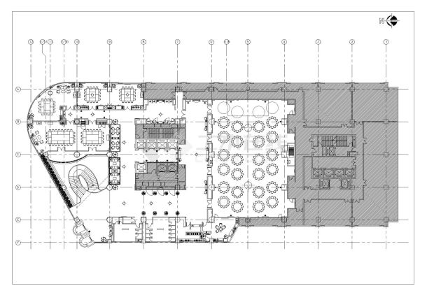 五星大酒店宴会厅室内设计CAD施工图-图二
