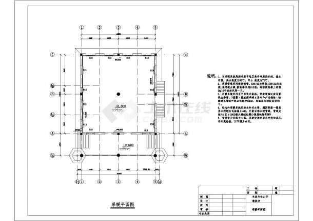 米泉市清真寺全套施工cad图-图二