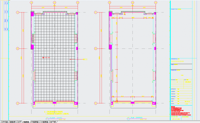 某地办公楼电教室室内装修图CAD图纸_图1