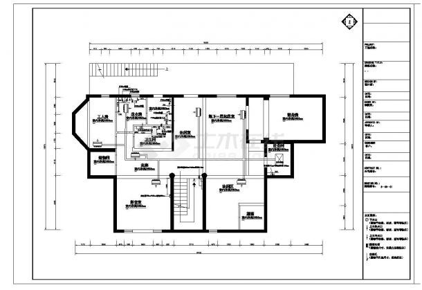 一整套详细完整的三层别墅设计施工图-图一