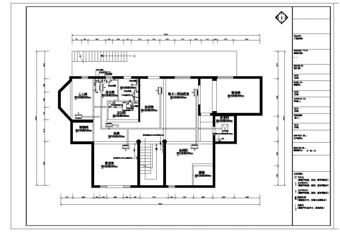 一整套详细完整的三层别墅设计施工图_图1