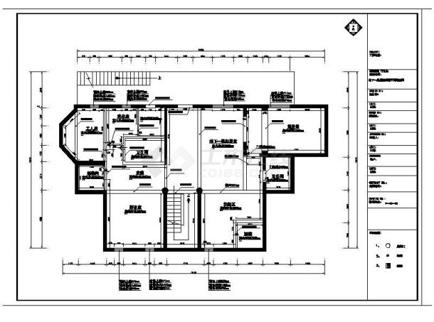 一整套详细完整的三层别墅设计施工图-图二