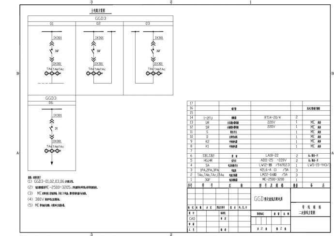 42 GGD3-01-0303D主方案图及设备表设计图_图1