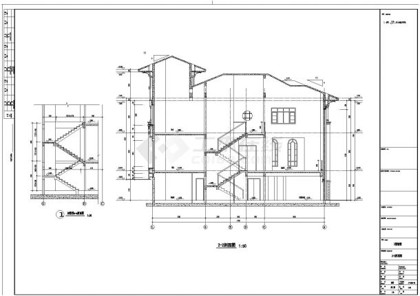 上海豪华气质欧式别墅装修设计CAD施工图-图二
