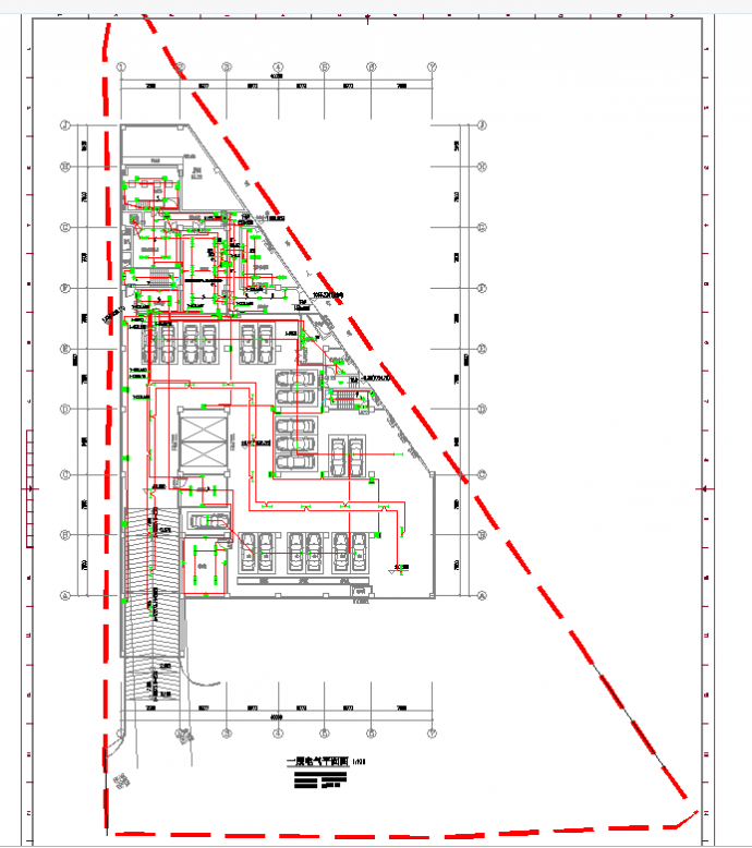 某地立交桥南北广场停车场电气CAD图纸_图1