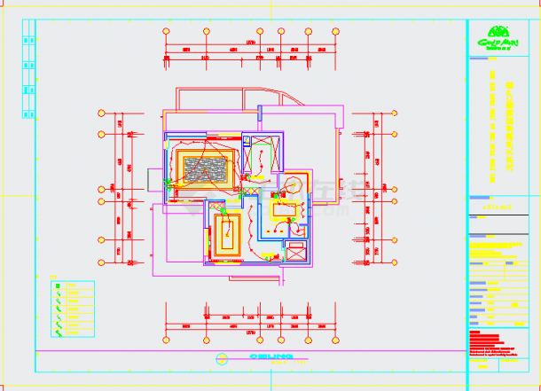 北京天竺澳景园别墅二层平面布置施工CAD图-图二