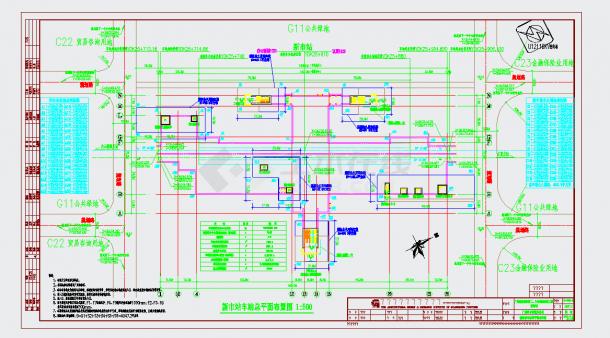 某地某地铁车站主体结构图CAD图纸-图一