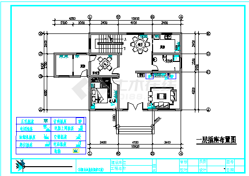 温州二层小别墅结构CAD电气设计完整图-图二