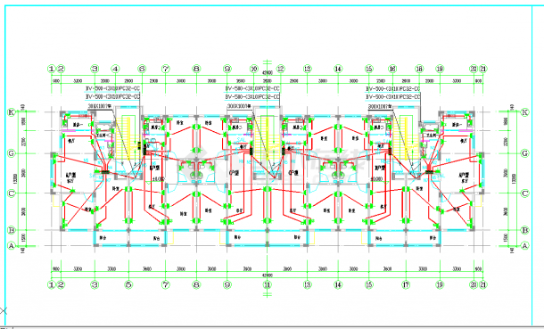 某地多层住宅电气施工图CAD图纸-图二