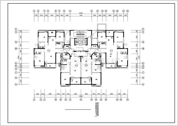 某十三层住宅楼给排水消防设计施工CAD图纸-图二