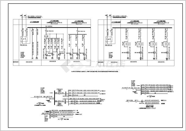 本溪车库CAD电气设计完整图-图一