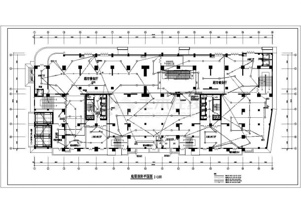 舟山办公楼消防平面CAD电气设计完整图-图一