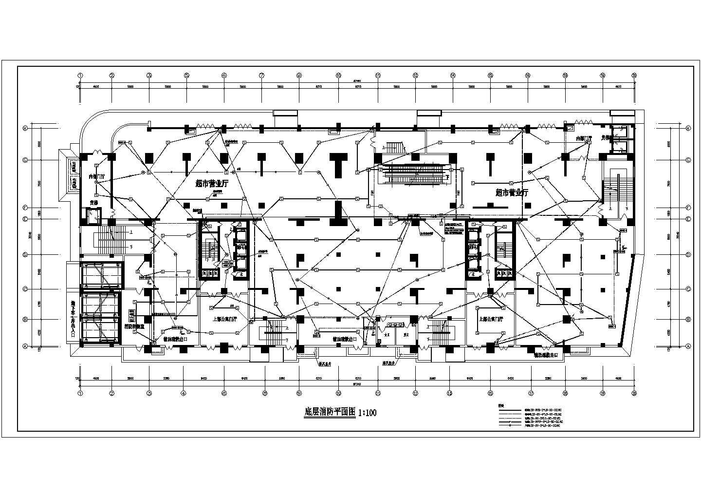 舟山办公楼消防平面CAD电气设计完整图