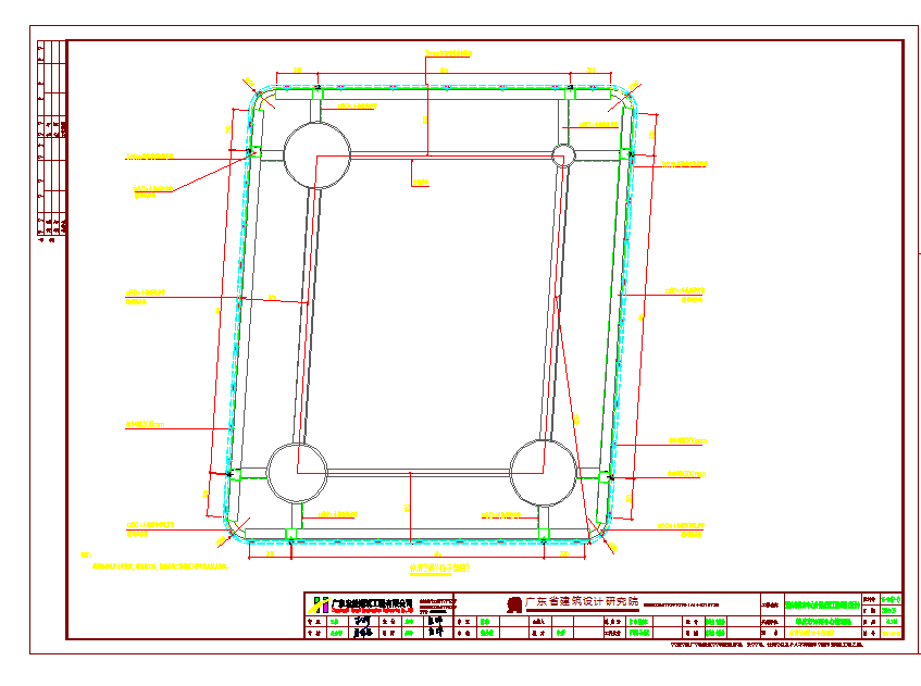 某地体育场斜柱子节点图CAD图纸