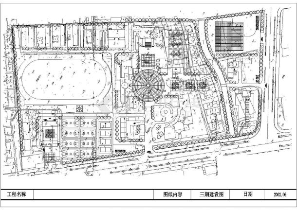 江苏太仓某郊区职教中心校园全套扩建规划方案图-图二