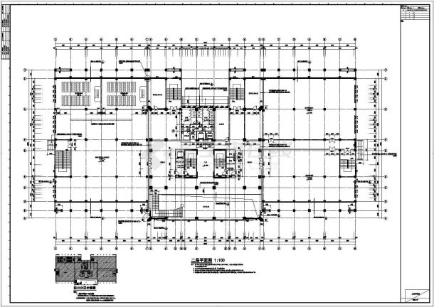 江苏某12层框剪中学综合楼结构施工设计全套cad图-图一