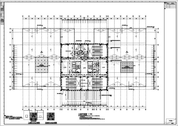 江苏某12层框剪中学综合楼结构施工设计全套cad图-图二