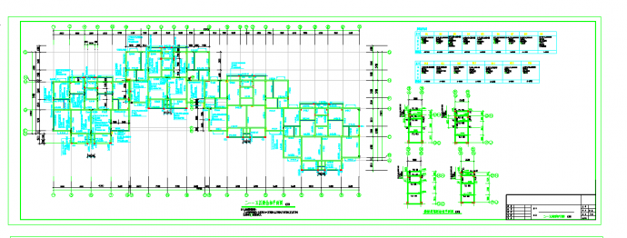 某地中南某框架多层住宅结构设计图CAD图纸_图1