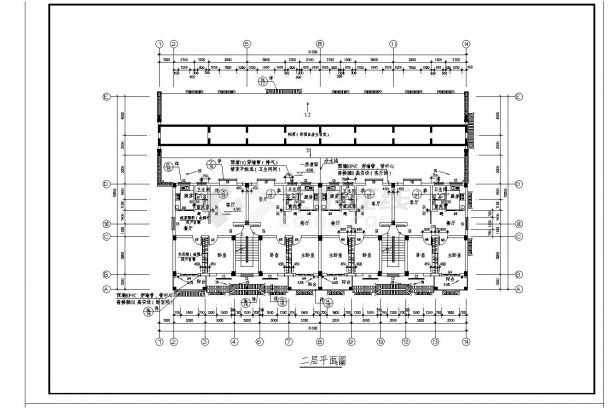 某城市古建筑民居建筑工程布置CAD规划详图-图二