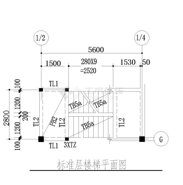 包含底层楼梯平面图, 二层楼梯平面图,标准层楼梯平面图等,图纸内容