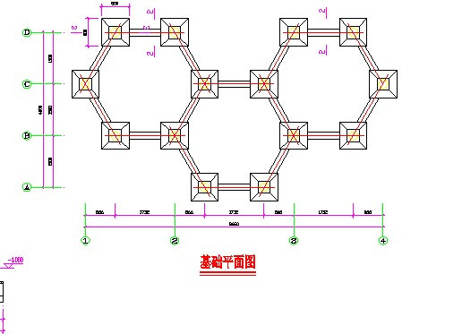 新中式 组合多边形 木结构花架 钢混基础 纯木结构 平立剖 节点及结构全套施工图_图1