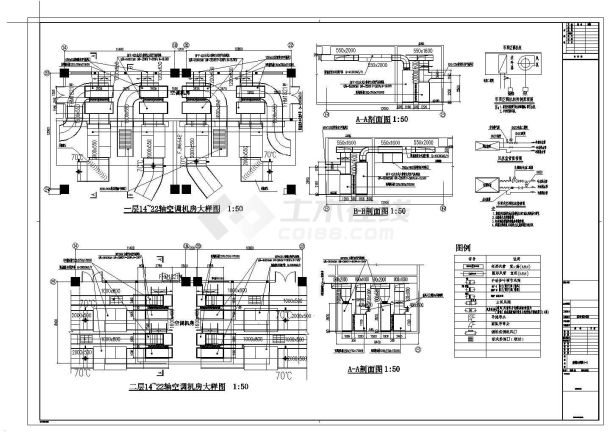 浙江某大型商业广场通风排烟系统设计施工全套cad图-图一