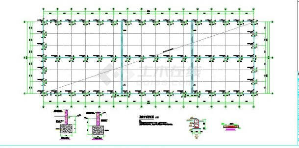 钢结构工业厂房CAD图纸-图二