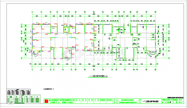 内蒙古地上九层剪力墙结构住宅楼结构施工图CAD图纸-图一