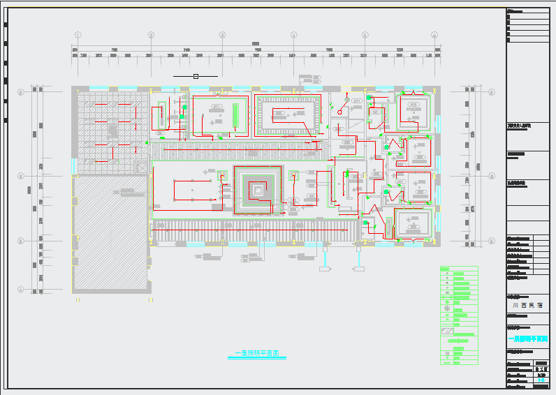 川西民宿电气结构布置CAD施工图