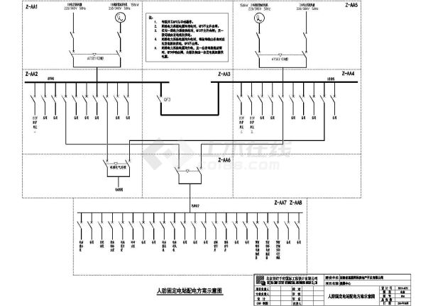 商务综合体地下室人防电气设计cad施工图纸-图一