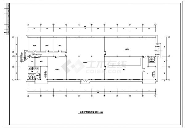 某市区工厂车间电气施工图CAD规划详图-图二