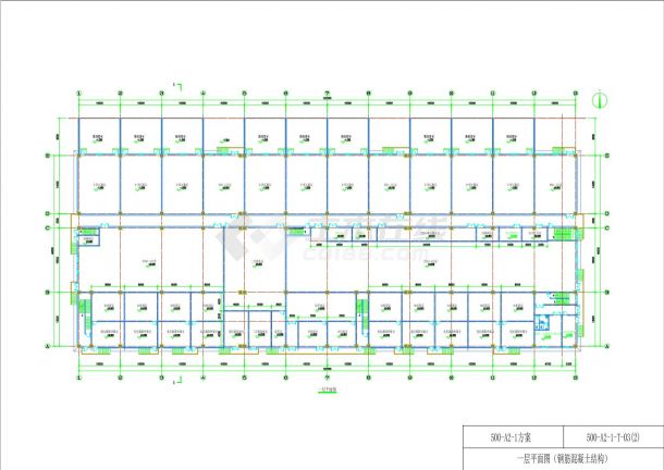 500-A2-1-T-03（2） 一层平面图（钢筋混凝土结构）CAD图-图一