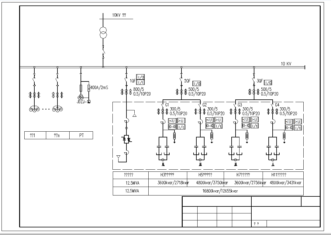 某地某供电局标准10kV终端用户接线图CAD图纸