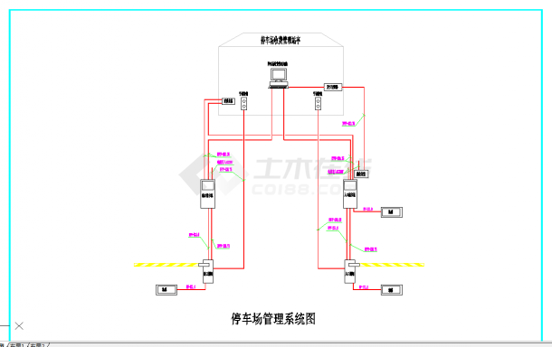 某地弱电设计说明及各类系统接线图CAD图纸-图一