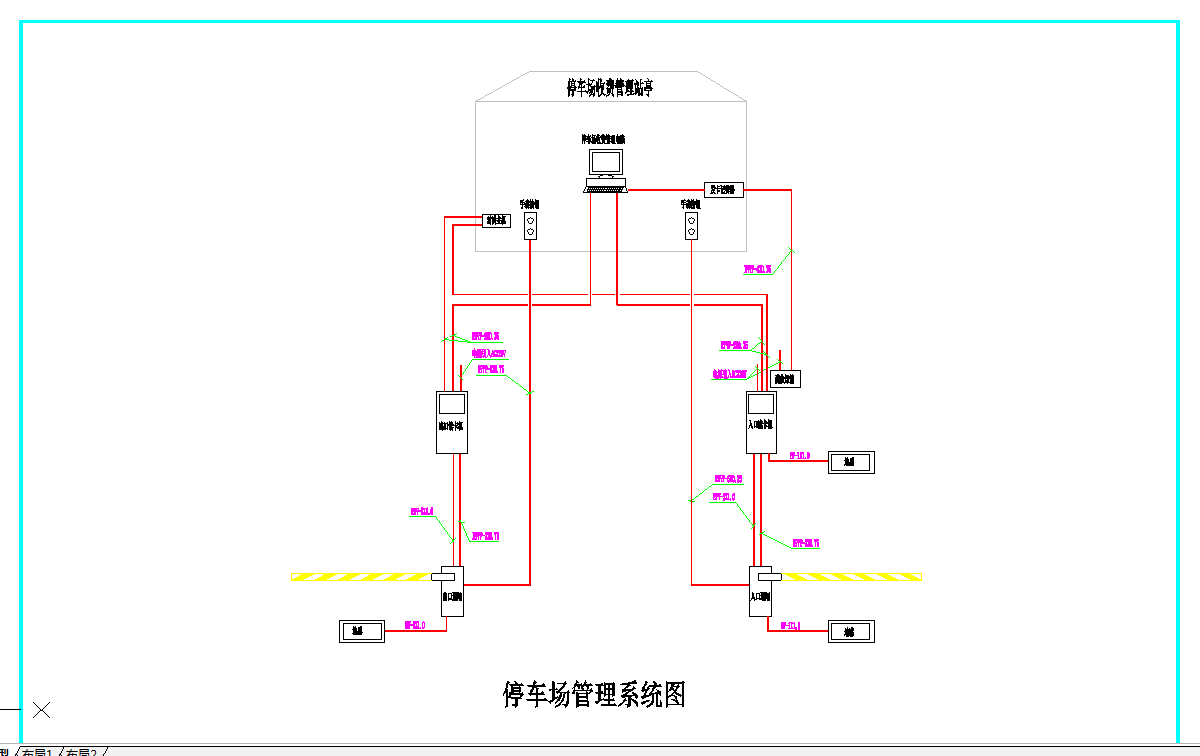 某地弱电设计说明及各类系统接线图CAD图纸