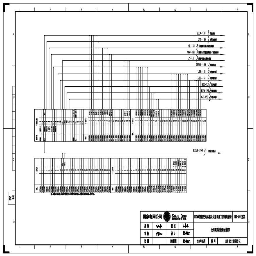 110-A2-2-D0202-51 公用测控柜柜端子排图2.pdf-图一