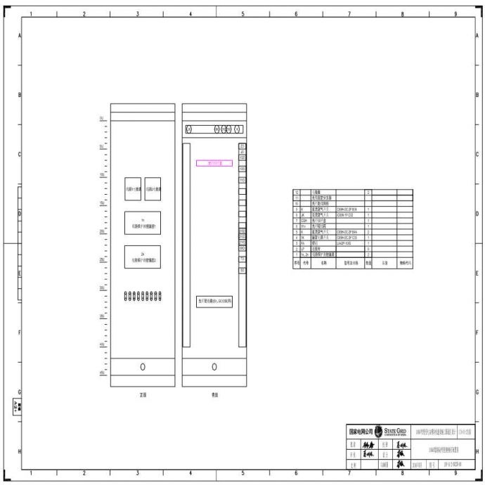 110-A1-2-D0205-08 110kV线路保护测控柜柜面布置图.pdf_图1